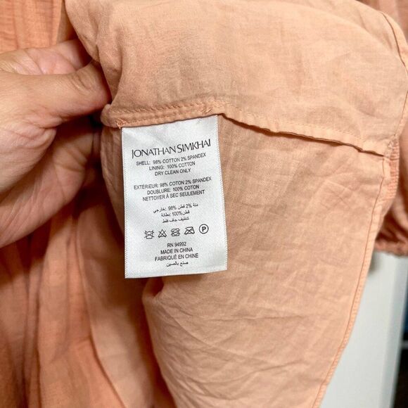 JONATHAN SIMKHAI Bahari Off Shoulder Mini Dress in Sorbet Size S - Picture 8 of 9